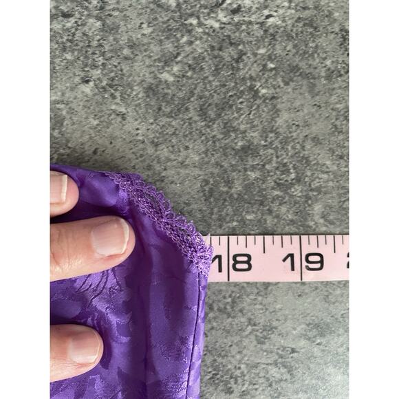 Vintage Babydoll Slip Dress M Purple Lace Nighgown Whimsy Lace Fairy Teddi‎ Y2K - Picture 6 of 8